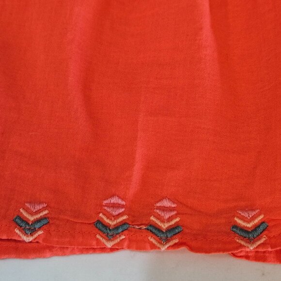 Johnny Was Alise Flare Sleeve Coral Blouse Medium Embroidered Boho Peasant Boho - Picture 8 of 12